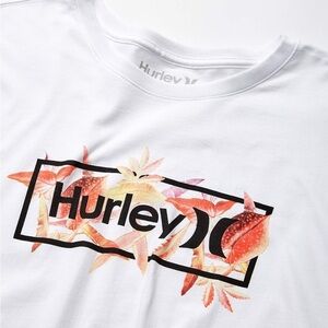 Hurley Mens Floro Boro White T-Shirt, Size Large